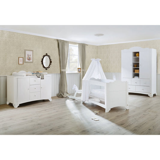 Startset 'Pino' extra breed groot3 delen: ledikant, extra brede commode, grote kledingkast
