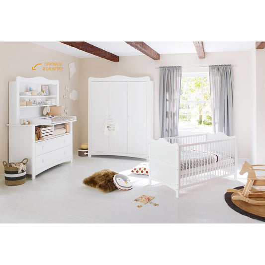 Startset 'Florentina' extra breed groot, incl. extra brede kast4 delen: ledikant, extra brede commode incl. Extra brede kast, grote kledingkast