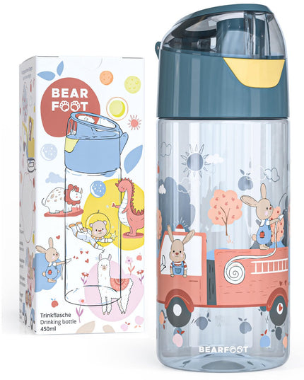 Children's water bottle, lightweight water bottle - fire brigade