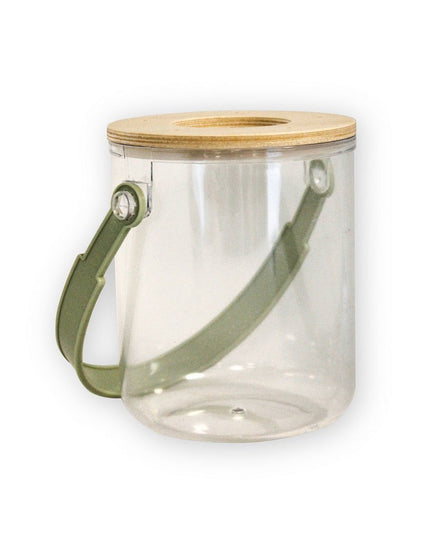 Insectenpot met vergrootglas