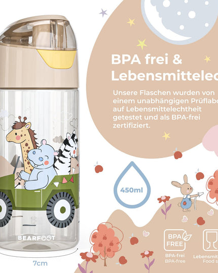 Children's lightweight water bottle - bidon - Safari brown