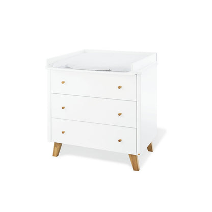 Startset 'Hilda & Pan' breed groot, wit, incl. wandplank4 delen: huisbed, brede commode, grote kledingkast, wandplank