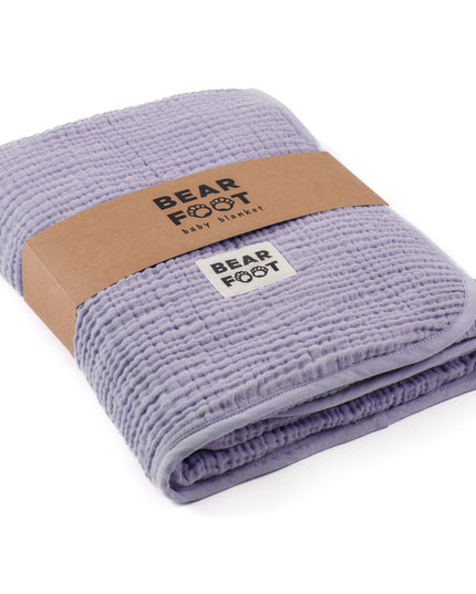 Baby blanket musselin fleece blanket fluffy soft - purple