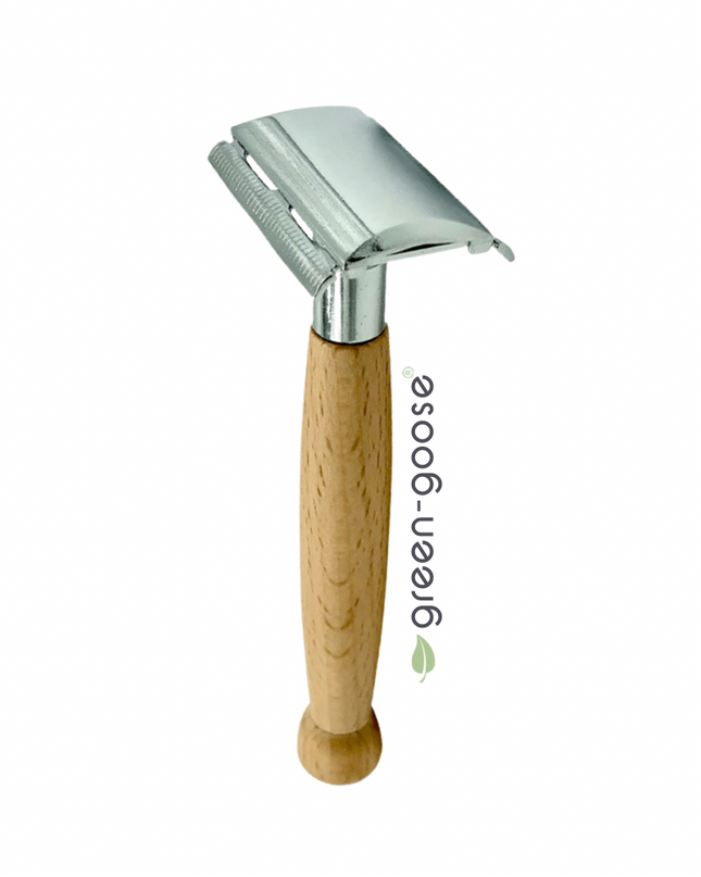 green-goose Klassiek Scheermes met Scheerzeep en Scheerkwast - Bamboe