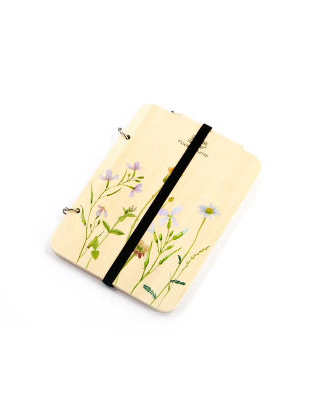 Bloemen dagboekje met potlood