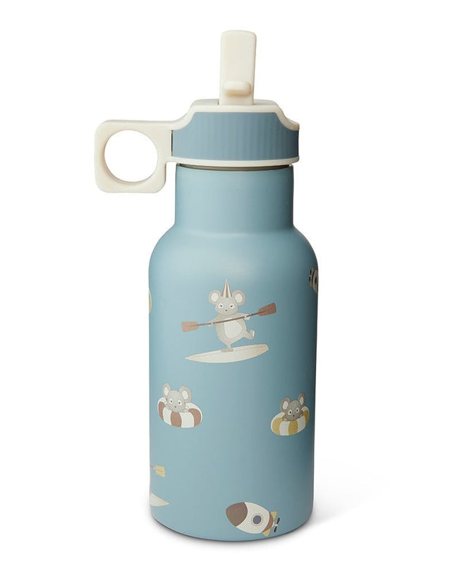 Uno Bidon – 350 ml, RVS met Siliconen Tuit, Kleur Surfer