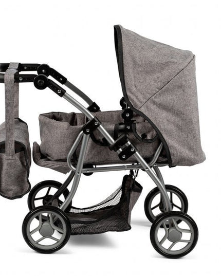Poppenwagen grijs