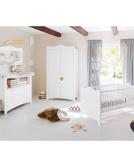 Startset 'Florentina' extra breed, incl. extra brede kast4 delen: ledikant, extra brede commode incl. Extra brede kast, 2-deurs kledingkast