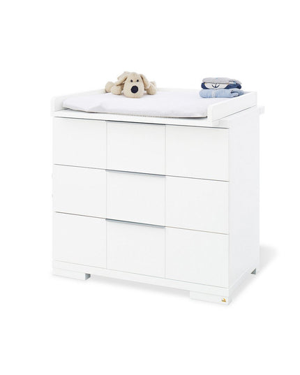 Startset 'Polar' breed, incl. wandplank
3 delen: ledikant, brede commode, wandplank
