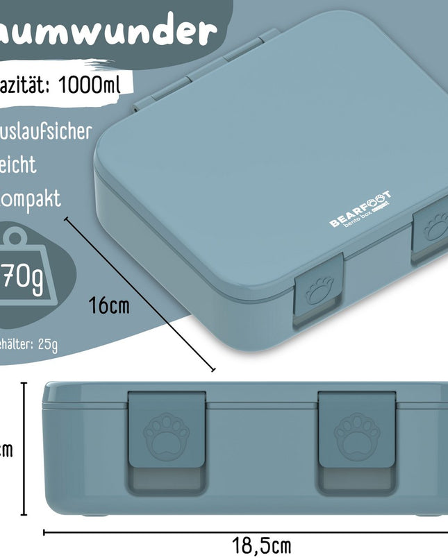 Tray with compartments, light and leak - Blue - blue