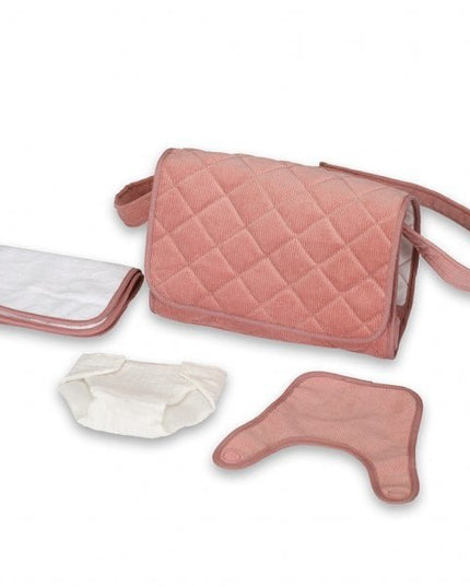 Poppen Verzorgingstas corduroy roze