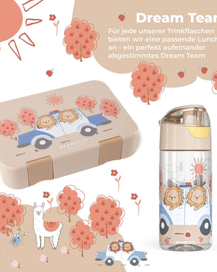 Children's water bottle, lightweight water bottle - police lions