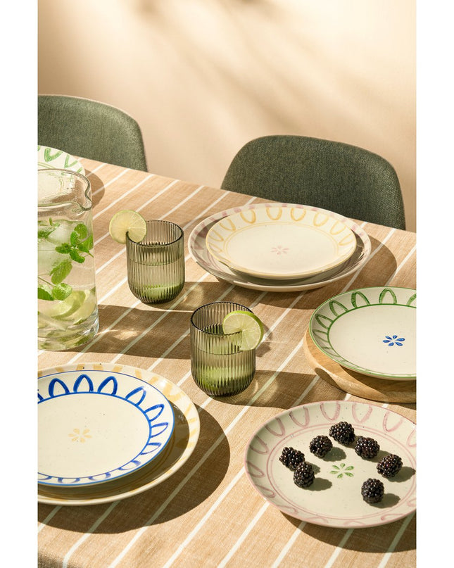 Alivo Tafelkleed - L250 x B140 cm - Organisch Katoen - Bruin, Wit