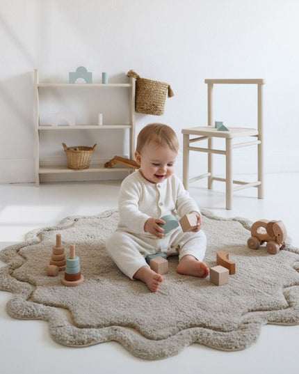 Sweet April Lin – Wasbaar katoenen vloerkleed voor kinderen (Ø110 cm)