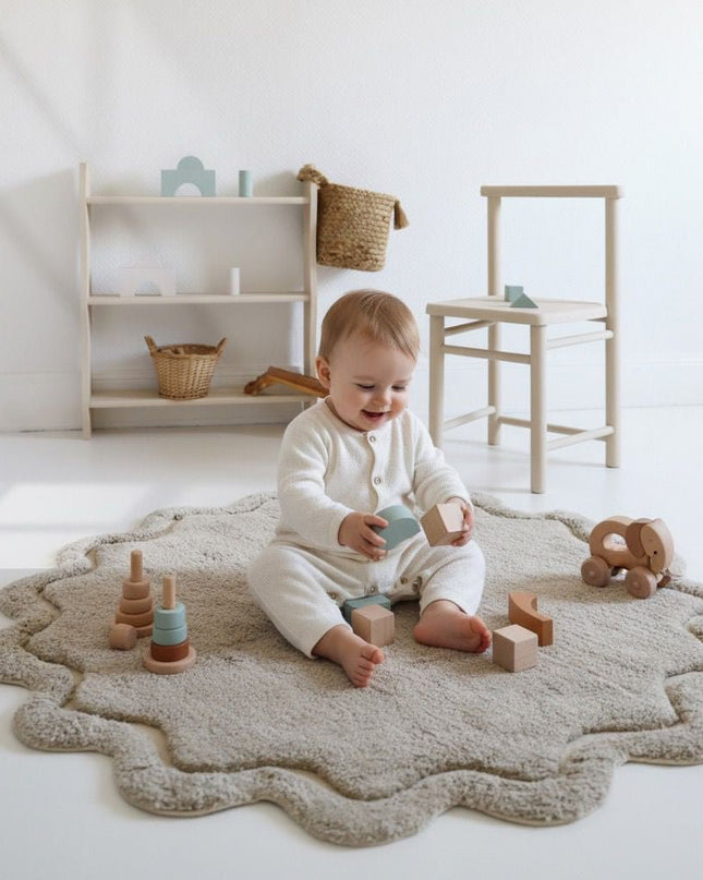 Sweet April Lin – Wasbaar katoenen vloerkleed voor kinderen (Ø110 cm)