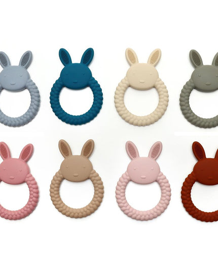 BUNNY | Soft Silicone Teething Toy | COBALT |  Bijtring