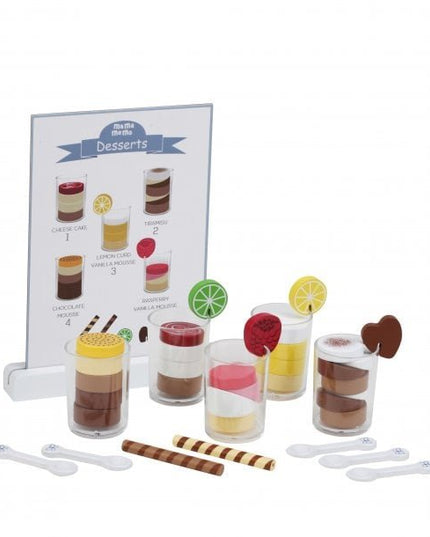Desserts in een glas -  keukenspeelgoed