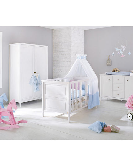 Startset 'Smilla' extra breed3 onderdelen: ledikantbed, extra breed commode, 2-deurs kledingkast