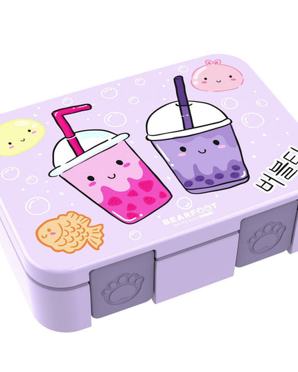 Blattdose mit Ventilatoren, Licht und auslaufsicherem Bubble Tea lila