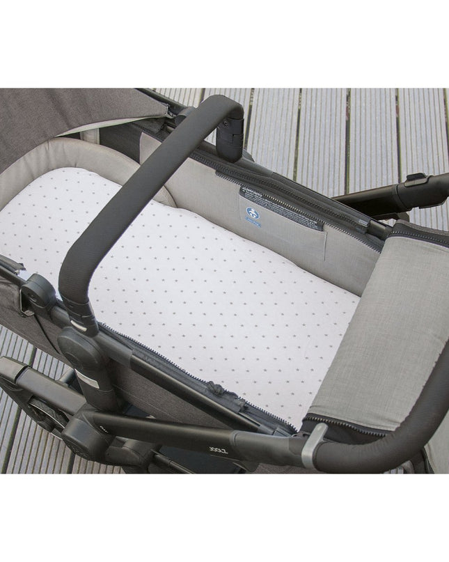 Hoeslakens voor wiegen, bijzetbedden en kinderwagens in twinpack, jersey, grijs