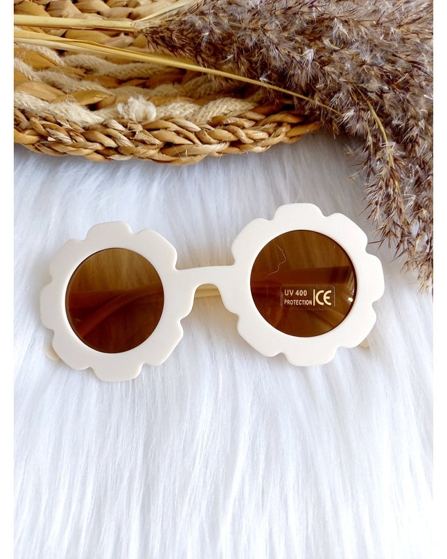 Zonnebril kids Bloem cream | Kinderzonnebril - zomer26