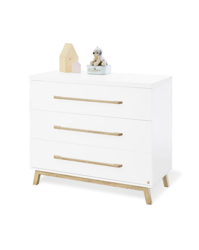 Startset 'Hilda & Riva' breed, wit
2 delen: huisbed, brede commode