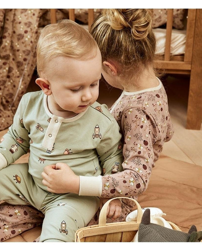 Sara nachtkleding-Zand - Bloemenbij - meisjes - pyjama