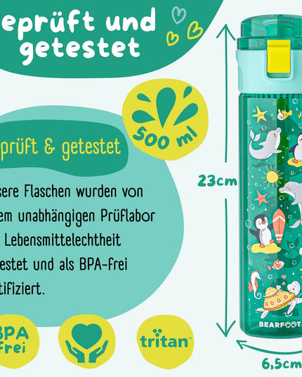 Children's drinking bottle, 500 ml, light - water bottle - Ocean mint