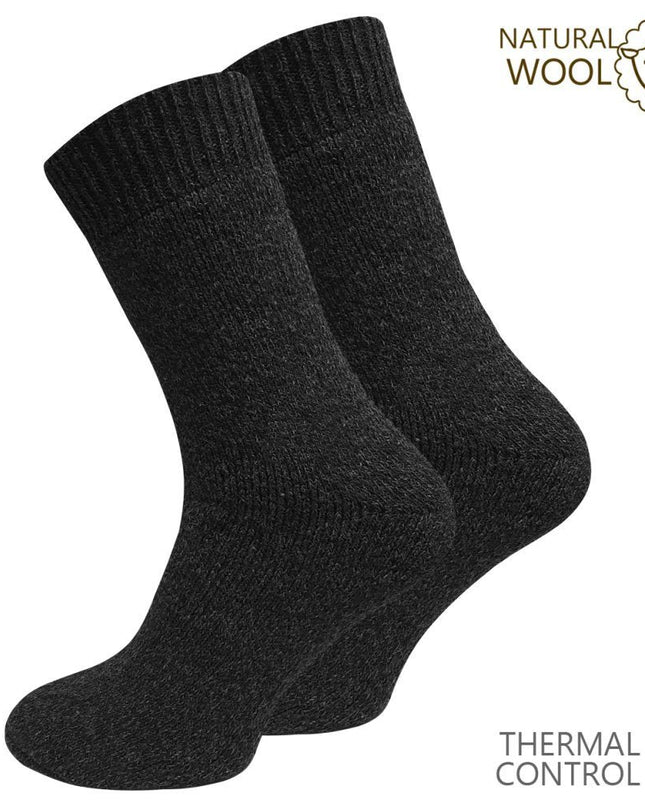 green-goose Noorse Wollen Sokken - 2 Paar - Zwart - 30% - unisex