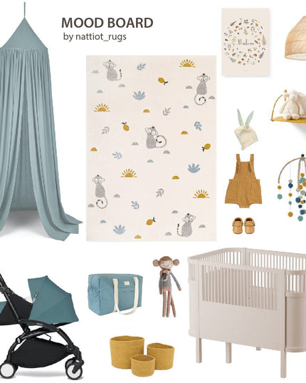 Little Wild Monkey Honey M – Avontuur en comfort voor de kinderkamer vloerkleed