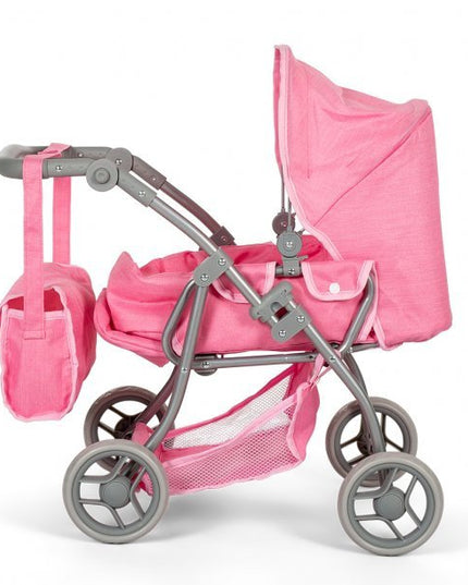 Poppenwagen roze