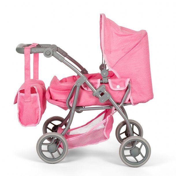 Poppenwagen roze