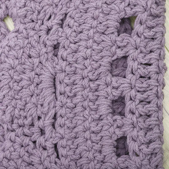 Alma Purple – Handgehaakt rond vloerkleed voor kinderen - vloerkleed