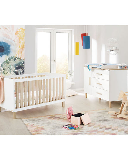 Startset 'Lumi' extra breed
2 delen: ledikant, extra brede commode