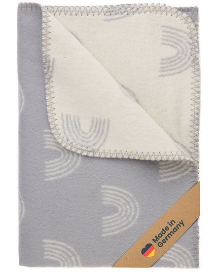 Organic cotton baby blanket, Made in Germany, rainbow - gray