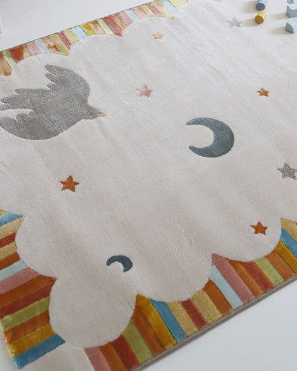 Kinderkamer Tapijt “Dansende Vogels” – Kleurrijk & Comfortabel