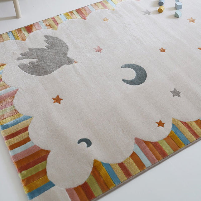 Kinderkamer Tapijt “Dansende Vogels” – Kleurrijk & Comfortabel