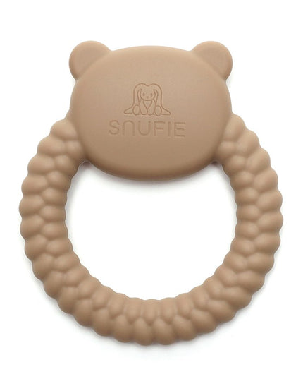 BEAR | Soft Silicone Teething Toy | KHAKI | Bijtring