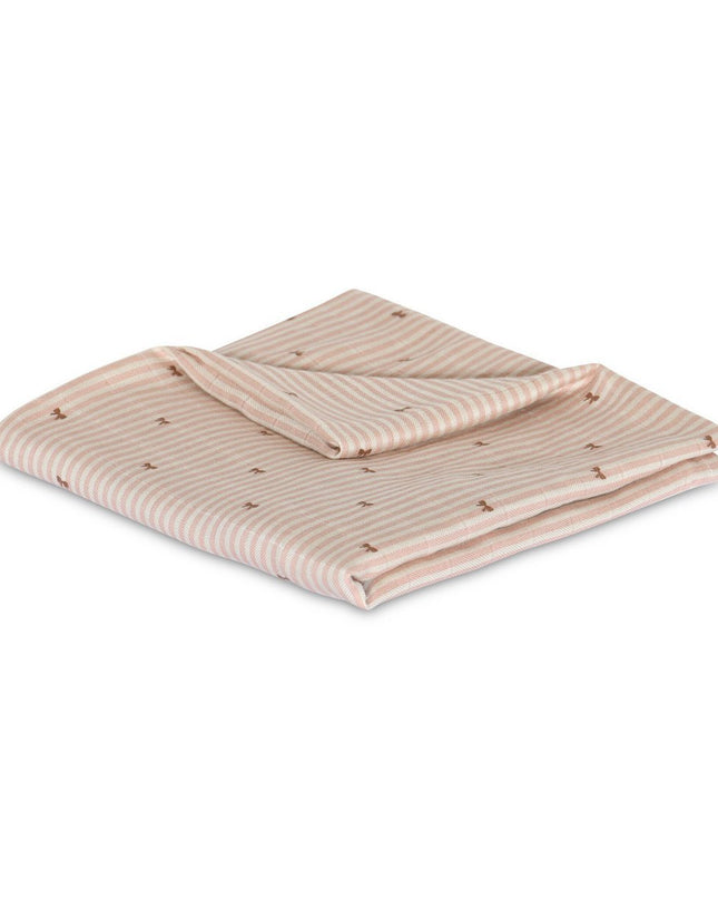 Bamboe mousseline inbakerdoeken 2st. Stripe Bow