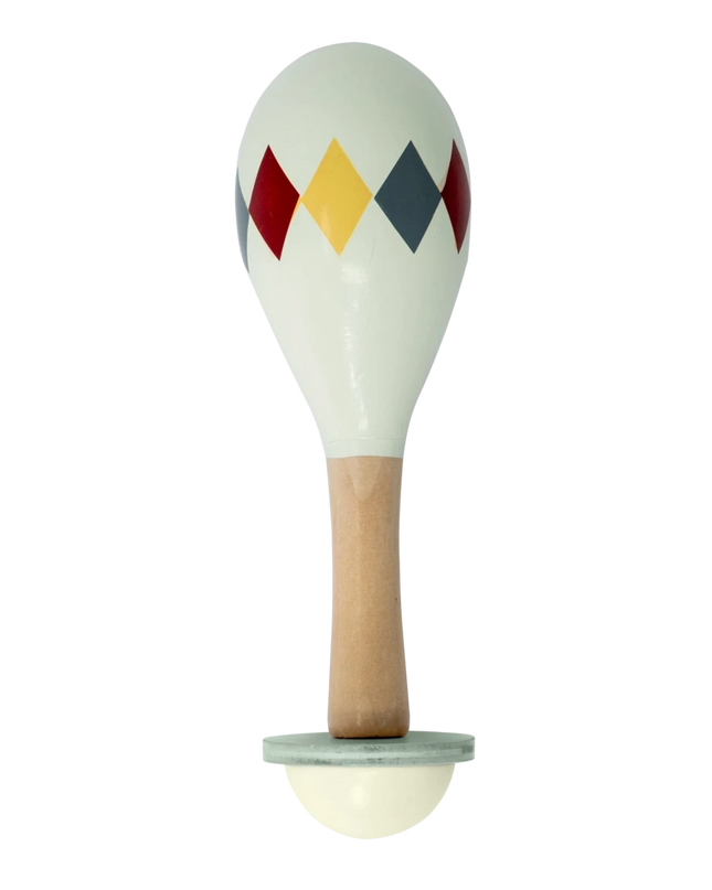 Maracas wit Harlekin muziekspeelgoed