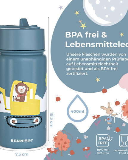 Thermo children's drinking bottle stainless steel - water bottle - thermo - Excavator