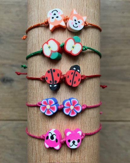 Luna-Leena kinderarmband vos oranje - handgemaakt in Nepal