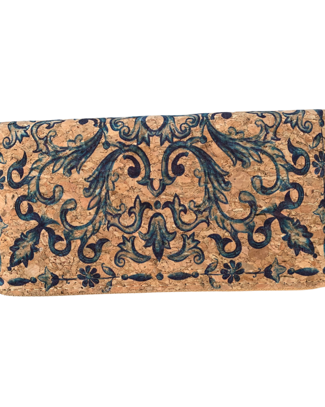 green-goose Kurk Dames Portemonnee - Delfts Blauw