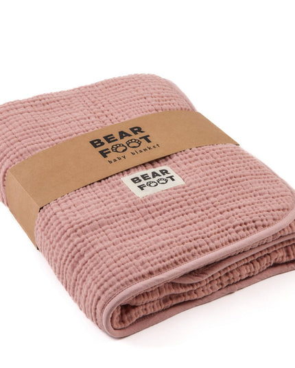 Baby blanket muslin fleece blanket fluffy soft - pink