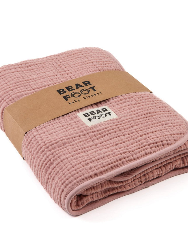 Babydecke aus Musselinfleece, flauschig weich – rosa