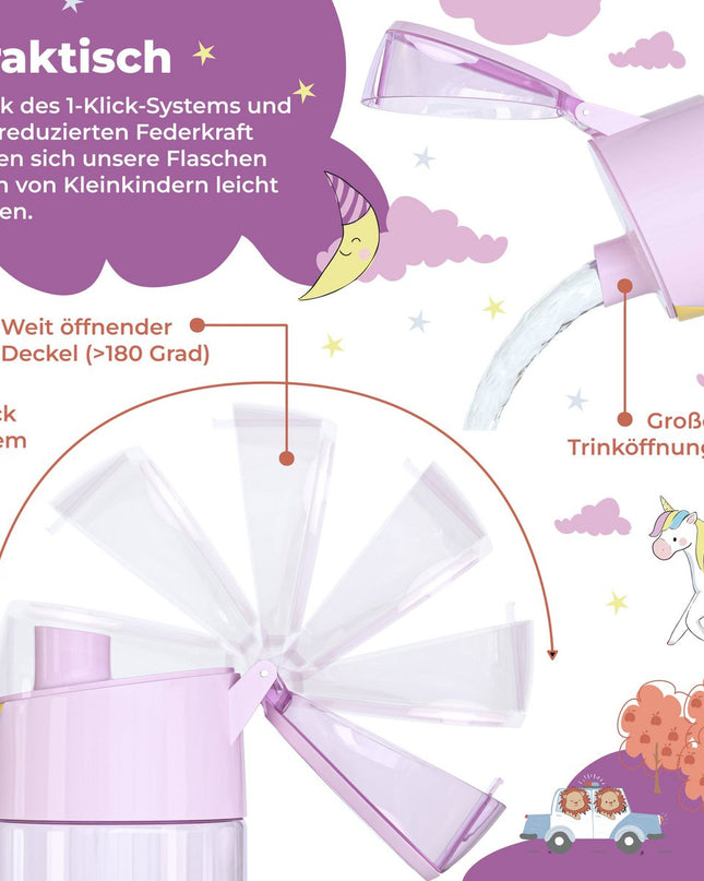 Children's water bottle, lightweight water bottle - unicorn