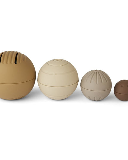 Neo silicone balls 4 pcs. - brown mix