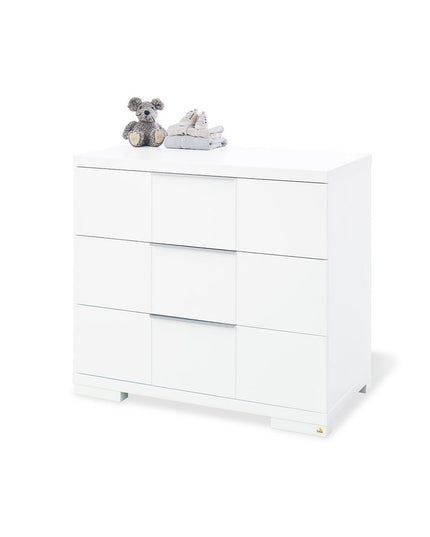 Startset 'Polar' breed, incl. wandplank
3 delen: ledikant, brede commode, wandplank