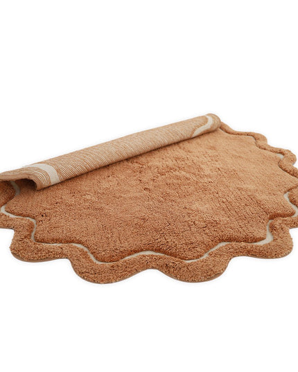SWEET APRIL TOFFEE – Rond Wasbaar Katoenen Kindertapijt vloerkleed