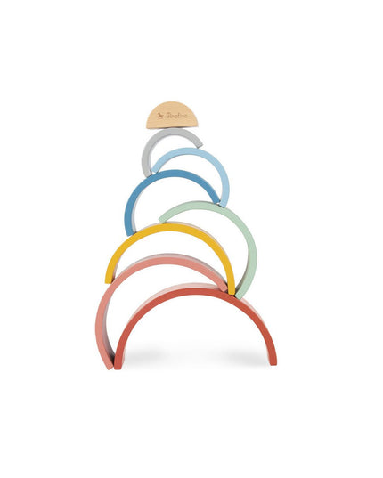 Houten regenboog 'Ruby' stapeltoren